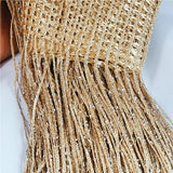 ave split Decorative Door String Curtain Wall Panel Fringe Window Room Divider Blind Divider Tassel Screen Home 100x200centimeter (Champagne18) ave split