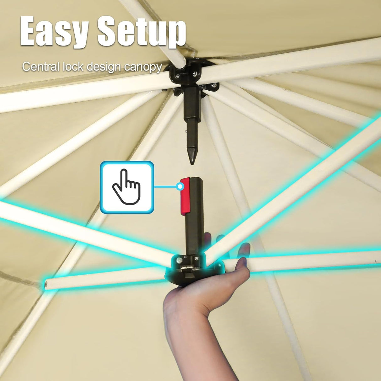 HOTEEL 10x20 Pop Up Canopy Tents for Parties, Outdoor Tent with 6 Sidewalls & 8 Wind-Resistant Rods & Carry Bag, Easy Setup for Patio Events, Wedding, Commercial, Waterproof and UV50+ Protection,Khaki Hoteel