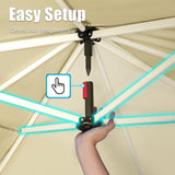 HOTEEL 10x20 Pop Up Canopy Tents for Parties, Outdoor Tent with 6 Sidewalls & 8 Wind-Resistant Rods & Carry Bag, Easy Setup for Patio Events, Wedding, Commercial, Waterproof and UV50+ Protection,Khaki Hoteel