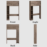 ALIMORDEN Over The Toilet Storage Cabinet, Bathroom Organizer Shelf with 2 Sliding Doors ALIMORDEN