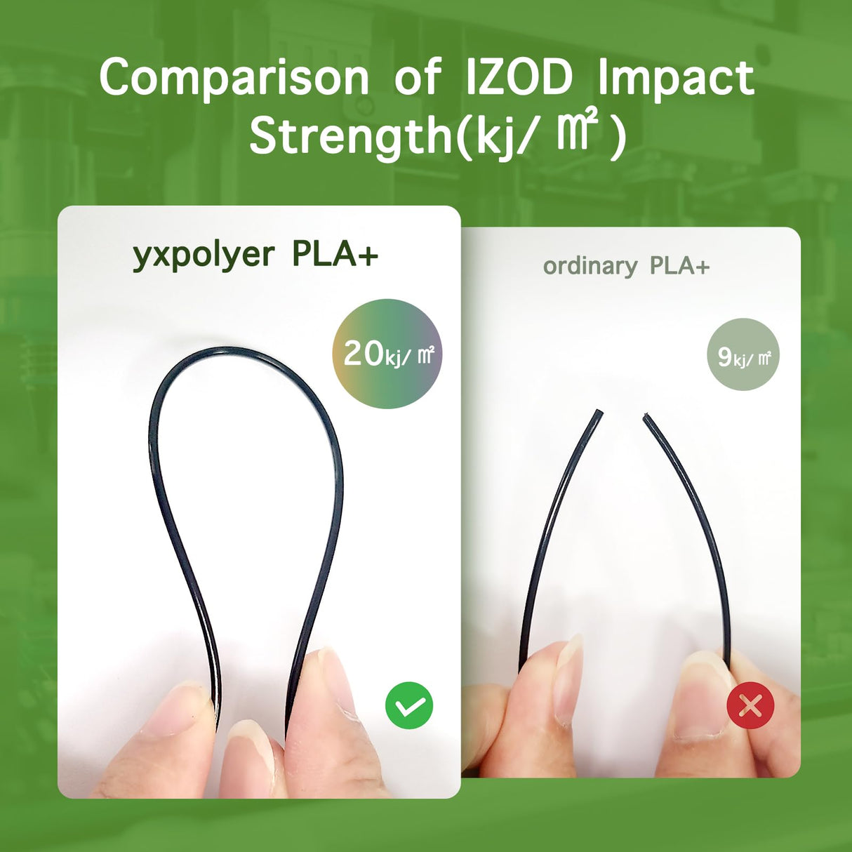 YXPOLYER PLA Plus Filament Food-Grade pla+ PLA Plus 3D Printing Filament 1.75 mm 1kg 2.2lbs with Reusable PC Spool, Modified 3D Printer Filament for Most FDM 3D Printers yxpolyer
