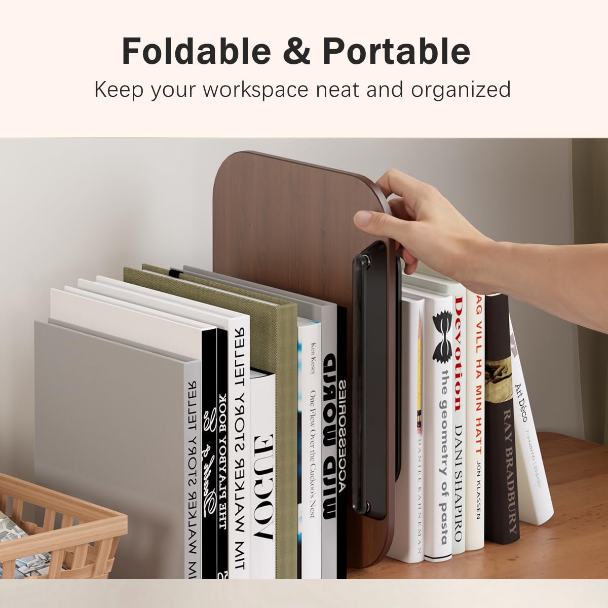 BEAUTRIP Book Stand for Reading, Foldable Book Holder for Desk Hands Free, Display Stand for Office, Kitchen, Cookbooks, Textbook, Recipe, Magazines, Tablets and Laptops with 360° Rotating Base BEAUTRIP