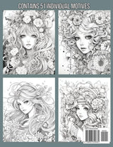 Pop Manga Coloring Book: Girls Edition WoodArtSupply