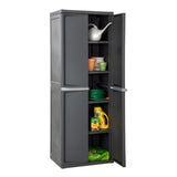 Sterilite 2-Pack Storage Cabinet, Garage, Pantry & Kitchen Closet, 4 Shelves, Gray Sterilite
