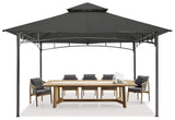 MASTERCANOPY Outdoor Garden Gazebo for Patios with Stable Steel Frame(11x11, Dark Gray) MASTERCANOPY