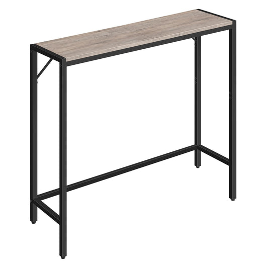 MAHANCRIS Console Table, Narrow Sofa Table, 30.1" Small Couch Table, Thin Sofa Table, Side Table for Hallway, Living Room, Foyer, Corridor, Greige and Black CTHG7601 - WoodArtSupply