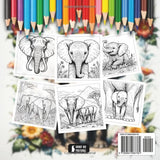 Elephant Coloring Book: A Cute Elephant Coloring Book For Adults & Kids, With 41 Adorable Illustrations. Majosta
