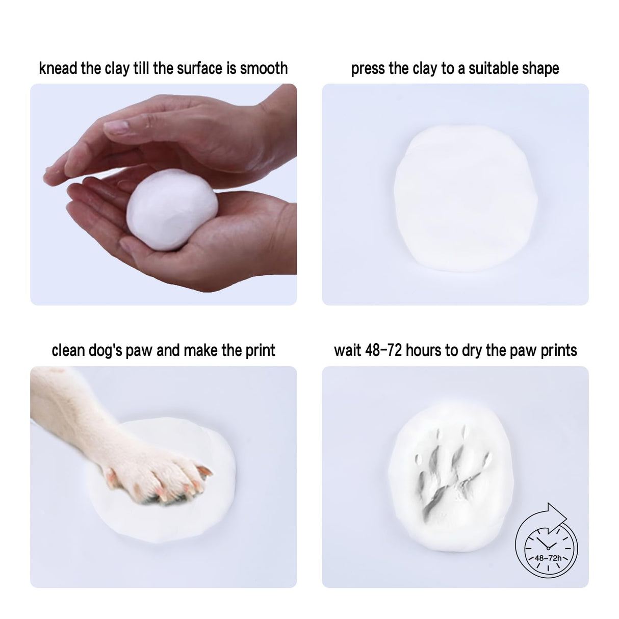 Favonuovy Pet Paw Print Kit with Picture Frame Shadow Box 5x7 for Dogs and Cats Pet Clay Paw Print Impression Kit Keepsake Pet Loss Memorial Sympathy and Remembrance Gifts for Dog Lovers Favonuovy