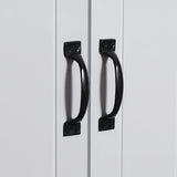 HOMCOM 70" Kitchen Pantry Cabinet, Freestanding Storage Cabinet with 4 Doors and 2 Adjustable Shelves for Dining Room, Gray HOMCOM