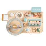 Busy Board - Montessori Toy Wooden Car Steering Wheel Busy Board Toddler Sensory Toys - Activity Board for Toddlers - Kids Educational Activities Promotes Fine Motor Basic Skills Toys - Kids Gifts Mamimami Home