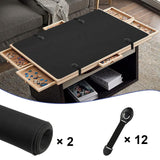 2 PCS Black Puzzle Board Cover Mat 34x26 Inch Jigsaw Puzzle Table Cover mat with Locking Buckles for 1500 Piece Jigsaw Puzzle Table Puzzle Table Replace Cover (Cover mat only) BOUTICOL