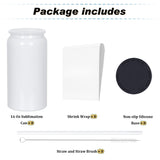 Muwnrol 8 Pack 16 Oz Sublimation Can, Stainless Steel Double Layer Vacuum Insulation Sublimation Cups, Sublimation Beer Can, 16 Oz Sublimation Tumblers (White) Muwnrol