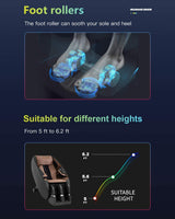 BestMassage Shiatsu Massage Chairs Full Body and Recliner Zero Gravity Massage Chair Electric with Built-in Heart Foot Roller Air Massage Easy to Move for Home Office,Black BestMassage