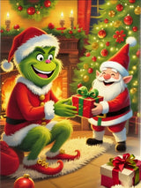 Christmas Diamond Painting Kits for Adults - 5D DIY Diamond Art Kits for Beginners, Winter Diamond Dots Art Crafts Great for Home Wall Decor and Holiday Gifts 12X16 Inch Apcufir