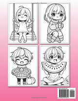 Anime Coloring Book for Kids, Teens & Adults: Super Chibi Kawaii Boys and Girls - Beautiful, Bold and Cute Anime Designs (Anime & Manga) Majosta