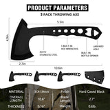 TIMINGILA Throwing Axes Tomahawks, 3 Pack One Piece Steel Throwing Axe, 10.6" Full Tang Hatchet Throwing with Nylon Sheath and Built-in Bottle Opener for Camping, Game, Competition and Recreation TIMINGILA