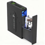 Biometric Slider Handgun Gun Safe for Home Nightstand,Cloakroom, Desk,Bed Side,Truck, Artemis Auto Sliding Door Hand Gun Safe for Pistol Unlock Fingerprint，Digital PIN，Key Access Artemis