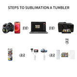 AGH 10 Pack Sublimation Tumblers Blank 20 OZ Straight Skinny Tumbler with Straw, Stainless Steel Double Wall Insulated Tumbler for Tumbler Press Machine AGH