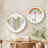 Konrisa Easy Embroidery Kit for Beginners Stamped Embroidery Starter Kit DIY Sewing Needlepoint Cross Stitch for Adults, Stitch Practice Kit 3 Embroidery Fabric Pattern