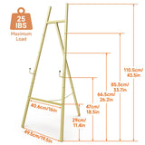 Gold Easel Stand for Sign, Heavy Duty Metal Display Easel with Adjustable Chain, 4-Tier Height Art Easel for Painting, Wedding Sign, Posters & Commercial Display 1 YACONA