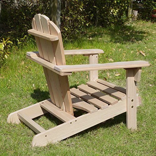Merry Garden Kids Foldable Wooden Adirondack Chair, Children's Outdoor Patio Furniture, Garden, Lawn, Deck Chair, Unfinished Merry Garden