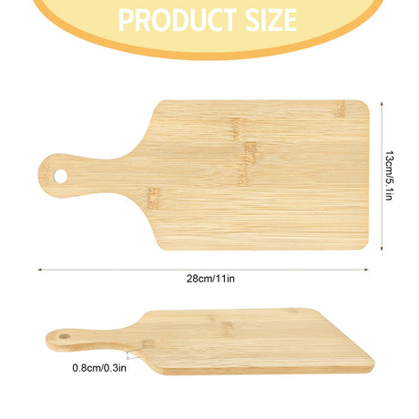 25 PCS Cutting Board Bulk Wood Chopping Board Laser Engraving Serving Board with Handle Charcuterie Boards for Customized Mother's Day Housewarming Gift 11" x 5" Bamboo YOUKE OLA