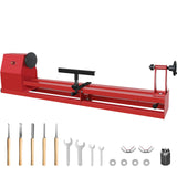 HAowosi Upgraded Wood Lathe 14" x 40", Power Wood Turning Lathe Adjustable 4 Speed 810/1180/1700/2480RPM, Benchtop Mini Wood Lathe with 5 Chisels for Woodworking HAowosi