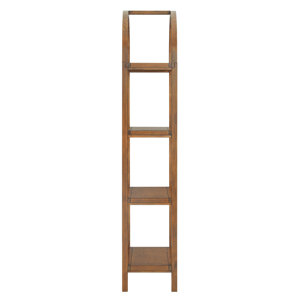 Modway Vexley 72 Inch Large Arched Bookshelf in Walnut – Modern Pine and Acacia Open Display Bookcase for Living Room, Office, Reading Nook Modway