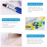 VeGuude Paint by Numbers for Adults and Kids Beginner, 4 Pack Van Gogh Starry Night Painting by Number Kits On Canvas, Without Frame DIY Oil Painting Acrylic Paints, Home Wall Decor Gift 12x16inch VeGuude