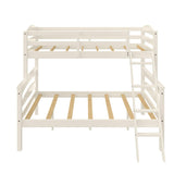 DHP Brady Wood Bunk Bed Frame, Twin Over Full, White DHP