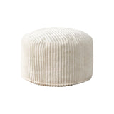 Hobestluk 3ft Bean Bag Chairs for Adults Large Beanbag Chair with Stripe Plush Cover Big Bean Bag Chair for Living Room Bedroom Dorm Office - White (36” x 36” x 22”) Hobestluk