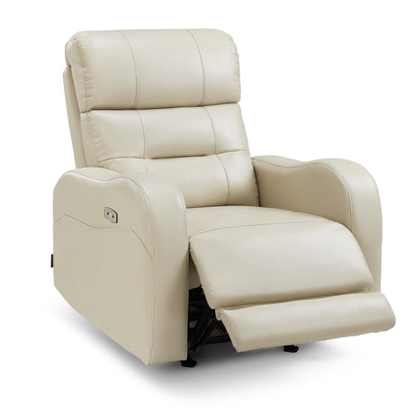 MCombo Triple Motor Power Rocker Recliner with Adjustable Headrest, FSC Certified Oversized Leather Recliner Chair for Living Room Nursery, Infinite Position, USB & Type-C, 6277 (Cream White) MCombo