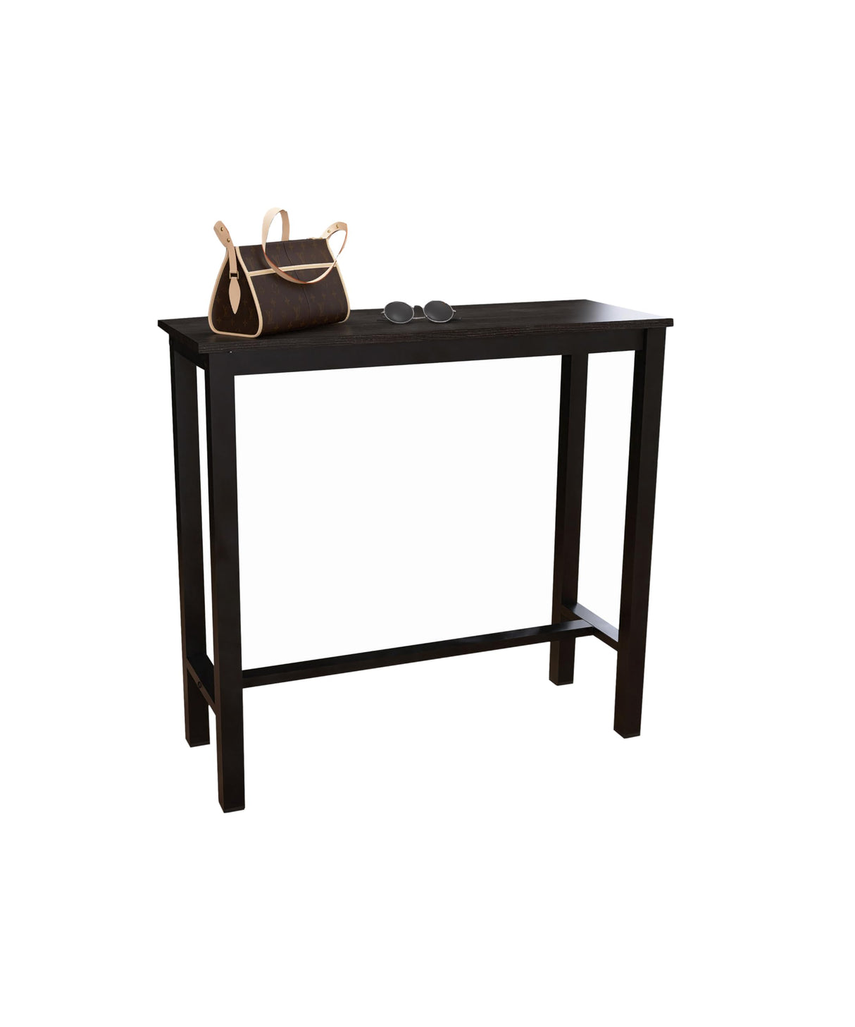 43 Inch Bar Table, Bar Height Pub Table, Water-Resistant Counter Height Table, Rectangular High Top for Kitchen & Dining Living Room, Black Metal Frame & Easy to Set Up, Black Fday