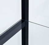 Coaster Home Furnishings Cyclamen 34-inch 3-Tier Clear Tempered Glass Curio Cabinet Display Case with Shelving Black 950179 Coaster Fine Furniture