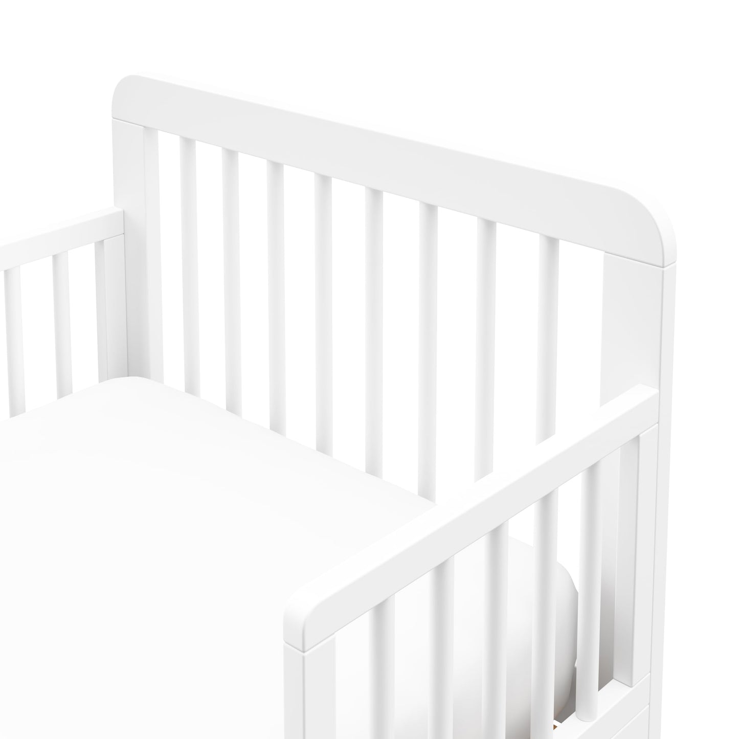 Storkcraft Pasadena Toddler Bed (White) - GREENGUARD Gold Certified, Includes Toddler Safety Guardrails, Fits Standard Crib & Toddler Mattress, Stylish Design with Rounded Details