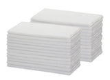 COTTON CRAFT White Dinner Napkins - Set of 24 Classic Twill Pure Cotton Soft Cloth Napkins - Durable Washable Reusable Napkin - Everyday Table Napkin - Restaurant Wedding Party Gift - 17 x 17 inches COTTON CRAFT