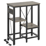 Becuddler 10 Gallon Fish Tank Stand with Charging Station, 20 x10 Metal Aquarium Stand with 3-Tiers Adjustable Storage Shelves, 6-Legs Reptile Terrarium Stand, 264 LBs Becuddler