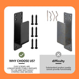 2x4 Door Barricade Brackets, 2 Pcs Door Security Barricade Brackets, Heavy Duty Door Security Brackets for 2 x 4 Lumber, Open Bar Security Holder U Brackets for Indoor, Outdoor (6.88"x1.96"x1.77"2Pcs) bayidun