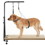 WeGXY Dog Grooming Table Arm, 35" Height Adjustable Pet Grooming Arm with Double Clamp for Small and Medium Dogs,Grooming Loop Noose and No Sit Haunch Holder WeGXY