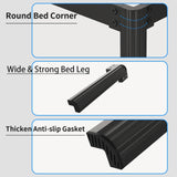 UOMEUR Queen Size Bed Frames with Smart Outlet and Galaxy Holographic Projection Lights,47.6" H Heavy Duty Metal Headboard,17" Hidden Storage,No Box Spring Needed/Noise-Free/Easy Assembly UOMEUR