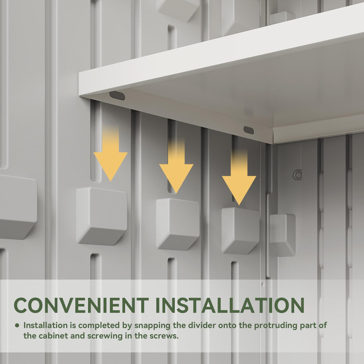 Aoxun White Outdoor Storage Cabinet with 2 Shelves, 35 Cu.Ft Trash Can Storage Shed, Waterproof, Horizontal Storage for Garbage Bin, Generator, Lawn Mower Aoxun