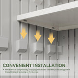 Aoxun White Outdoor Storage Cabinet with 2 Shelves, 35 Cu.Ft Trash Can Storage Shed, Waterproof, Horizontal Storage for Garbage Bin, Generator, Lawn Mower Aoxun