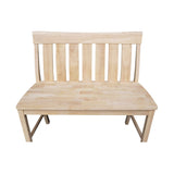 IC International Concepts International Concepts Ava Tall, Unfinished Bench IC International Concepts