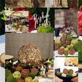 BYHER Decorative Balls for Centerpiece Bowls, 18pcs Fake Moss Balls + Wicker Rattan Balls Set Vase Bowl Filler for Home Garden Wedding Party Decor (Fresh Green + Rustic Brown) BYHER