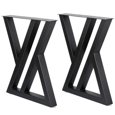 DorBuphan Table Legs Metal 2 PCS, Heavy Duty Steel Furniture Legs 28 inch, Industrial Modern DIY Desk Legs for Desks, Bench and Tables