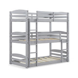DHP Phoenix Triple Bunk Bed, Twin Size, Grey DHP