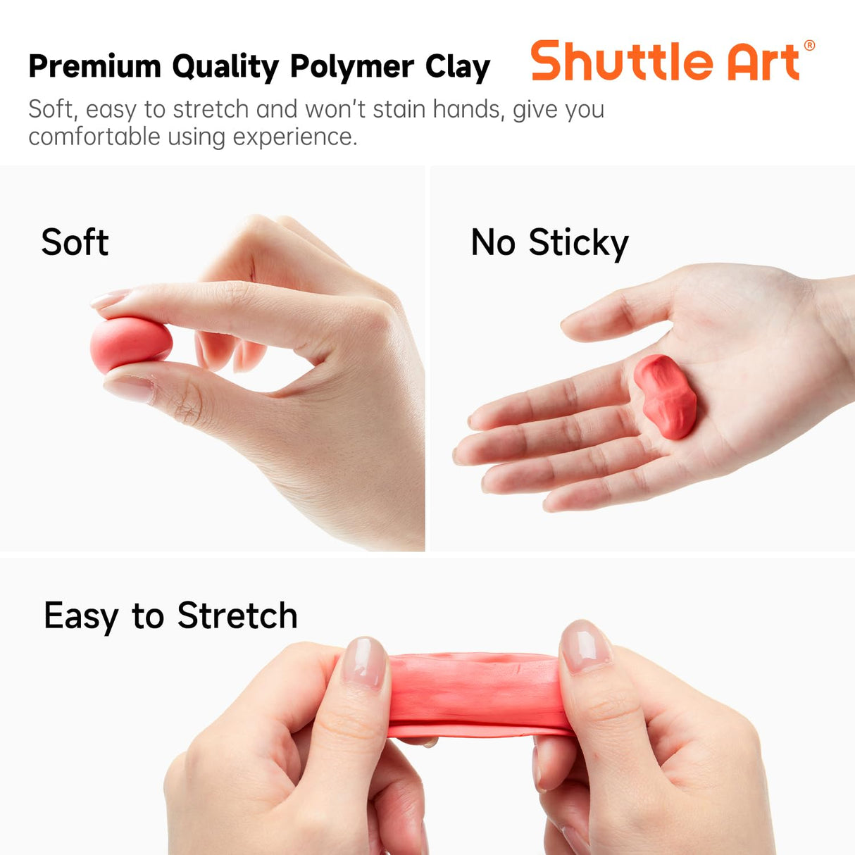 Shuttle Art 117 PCS Small Block Polymer Clay Kit, 95 Unique Colors & Extra Basic Colors, 5 Modeling Clay Tools, Non-Toxic, Non-Sticky, DIY Art Craft Gift for Kids Beginners Shuttle Art