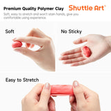 Shuttle Art 117 PCS Small Block Polymer Clay Kit, 95 Unique Colors & Extra Basic Colors, 5 Modeling Clay Tools, Non-Toxic, Non-Sticky, DIY Art Craft Gift for Kids Beginners Shuttle Art