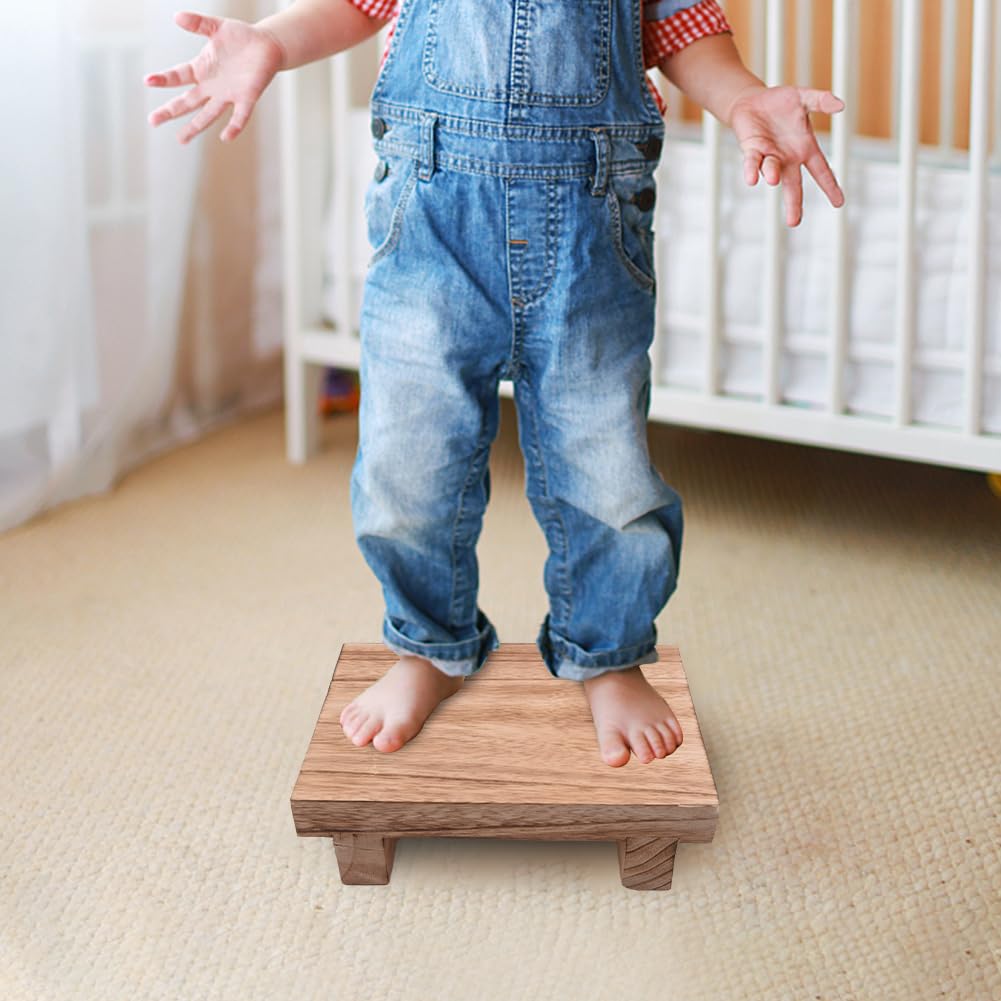 Wood Step Stool,Wooden Utility Step, Toddler Step Stool for Kids, Bathroom Potty Stool, Kitchen Stool, Bed Stool,Small Wooden Step Stool for Bedroom,Children's Stool Denpetec