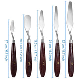 MMOBIEL 5Pcs 3D Printer Accessories 3D Print Removal Tool Shovel Tool Set, Stainless Steel 3D Printer Spatula Palette Knife with Sturdy Wooden Handle to Remove Models from 3D Printers MMOBIEL